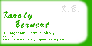 karoly bernert business card