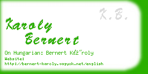 karoly bernert business card